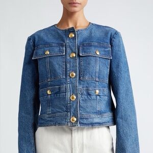 A.L.C. Blue Jean Jacket with Gold Buttons